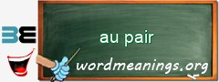 WordMeaning blackboard for au pair
